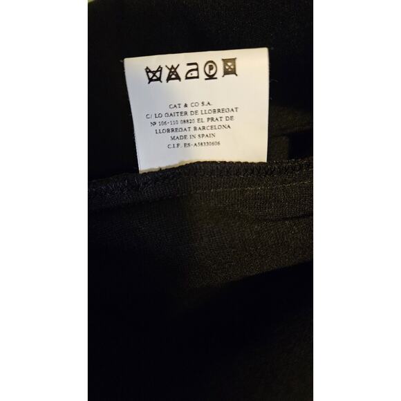 Isabel De Pedro Womens Asymmetrical Zip Over Jacket Black Drape Neck Coat Size 8 - Picture 9 of 9